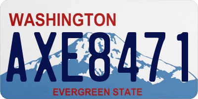 WA license plate AXE8471