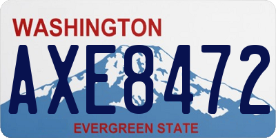 WA license plate AXE8472