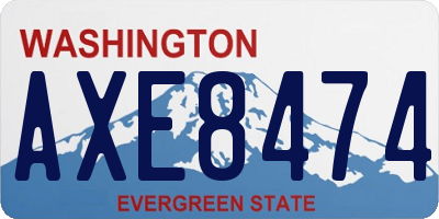 WA license plate AXE8474