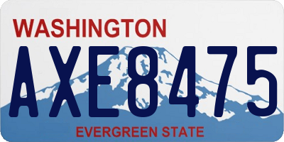 WA license plate AXE8475