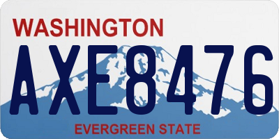 WA license plate AXE8476