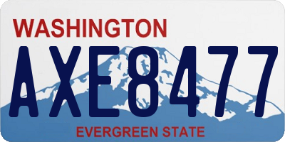 WA license plate AXE8477