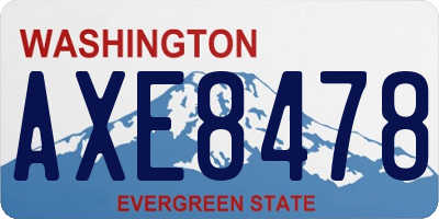 WA license plate AXE8478
