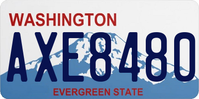 WA license plate AXE8480