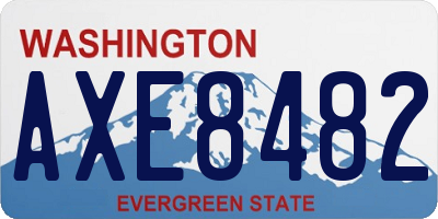 WA license plate AXE8482