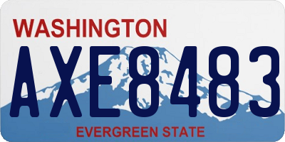 WA license plate AXE8483