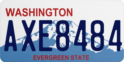 WA license plate AXE8484