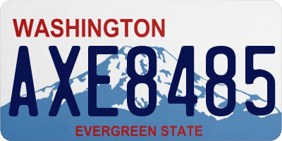 WA license plate AXE8485