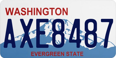 WA license plate AXE8487