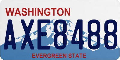 WA license plate AXE8488