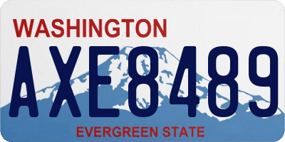 WA license plate AXE8489