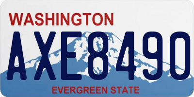 WA license plate AXE8490