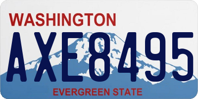 WA license plate AXE8495