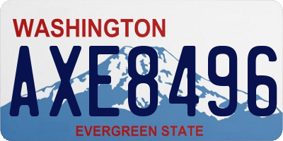 WA license plate AXE8496