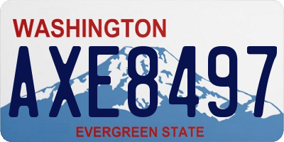 WA license plate AXE8497
