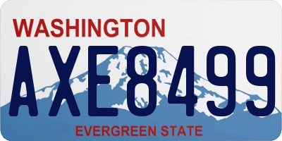 WA license plate AXE8499