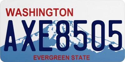 WA license plate AXE8505