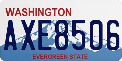 WA license plate AXE8506