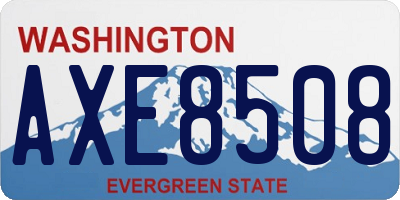 WA license plate AXE8508