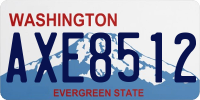 WA license plate AXE8512