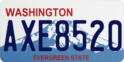 WA license plate AXE8520
