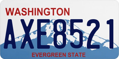 WA license plate AXE8521