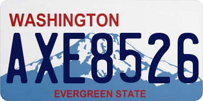WA license plate AXE8526