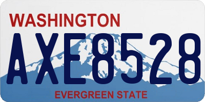 WA license plate AXE8528