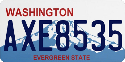 WA license plate AXE8535