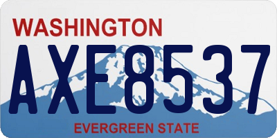 WA license plate AXE8537