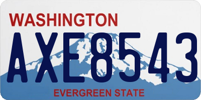 WA license plate AXE8543