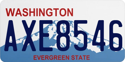 WA license plate AXE8546