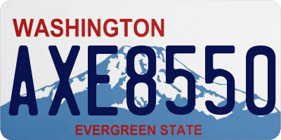 WA license plate AXE8550
