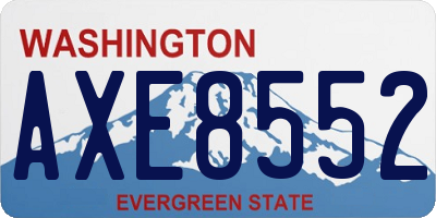 WA license plate AXE8552