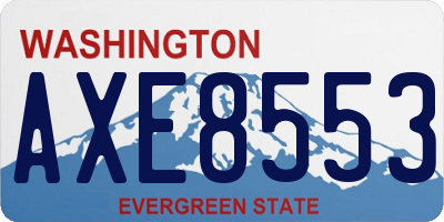 WA license plate AXE8553