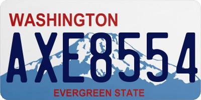 WA license plate AXE8554