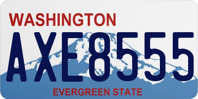 WA license plate AXE8555