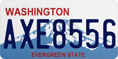 WA license plate AXE8556