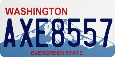 WA license plate AXE8557