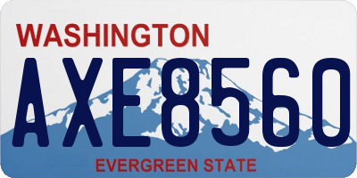 WA license plate AXE8560