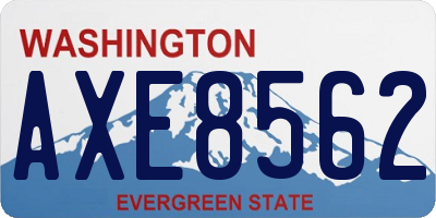 WA license plate AXE8562