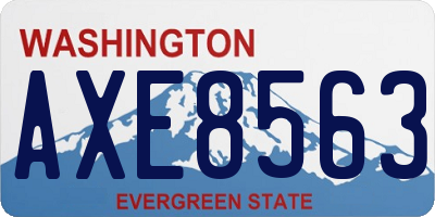 WA license plate AXE8563