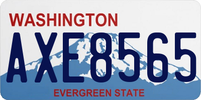 WA license plate AXE8565