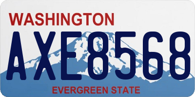 WA license plate AXE8568