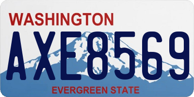 WA license plate AXE8569
