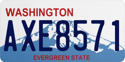 WA license plate AXE8571