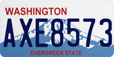WA license plate AXE8573