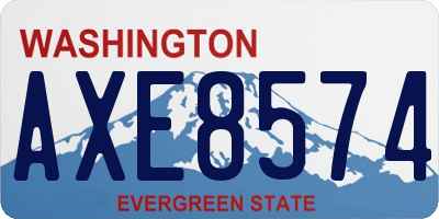 WA license plate AXE8574