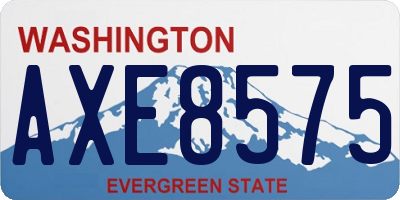 WA license plate AXE8575