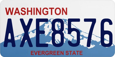 WA license plate AXE8576